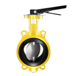 Затвор поворотний міжфланцевий чавунний, диск-нж сталь 304, NBR, PN16