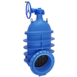 Gate valve with a rubberized wedge cast iron flange, F4, cast iron wedge GGG50 + NBR, PN10/16