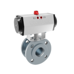 Flange ball valve with pneumatic drive, PN25
