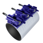 Хомут нержавіючий ремонтний для труб