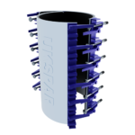 Хомут нержавіючий ремонтний посилений для труб