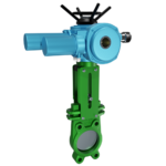 Задвижка шиберно-ножевая однонаправленная с электроприводом 380В, шибер-нж сталь AISI304, PN10