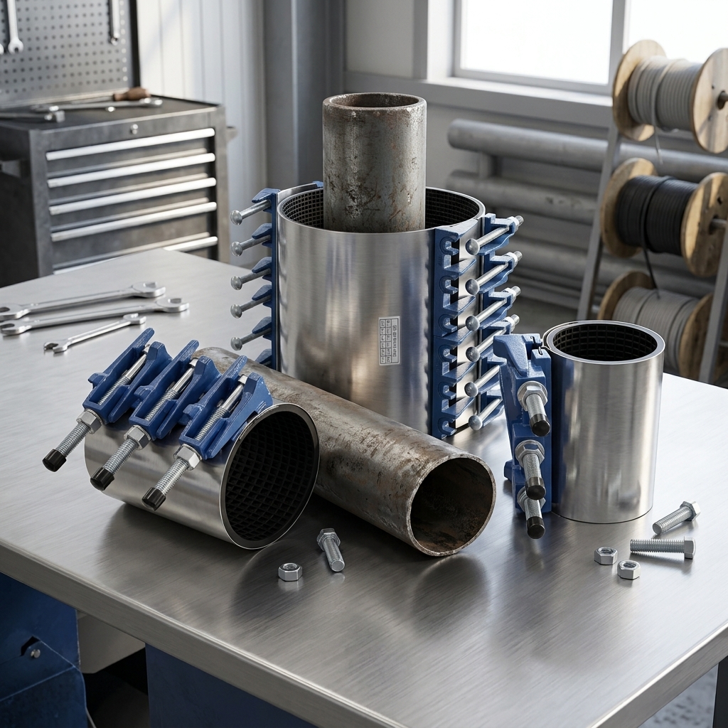 Pipe repair clamp: types, selection by diameter and installation